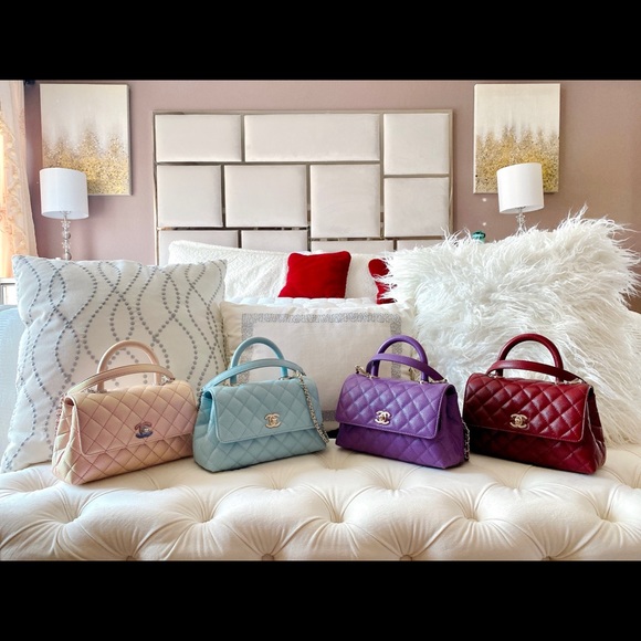 Chanel 22P Blue Coco Handle Ghw - Picture 4 of 5